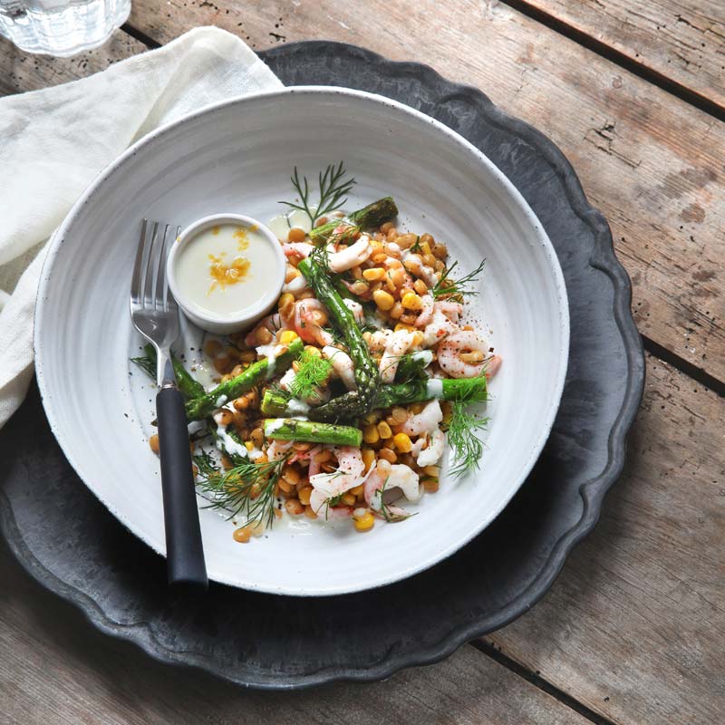 ViktVäktarna - Räksallad med sparris och linser