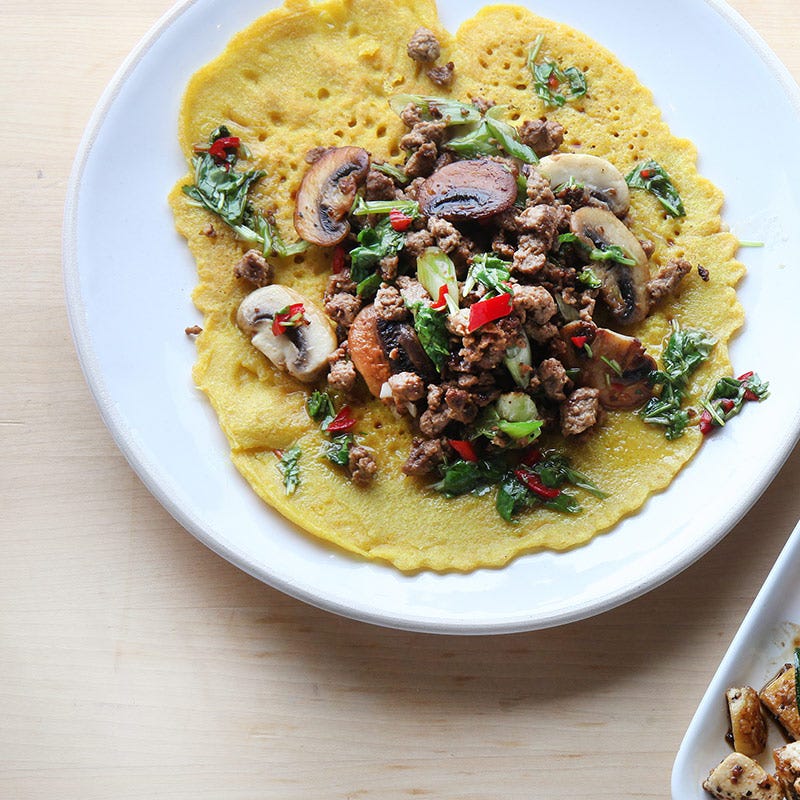 Foto av Vietnamesiska pannkakor med quornfärsröra från WW ViktVäktarna