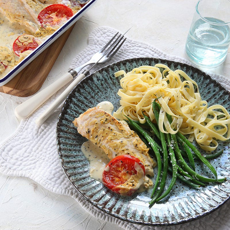 Foto av Kyckling i basilikasås med pasta från WW ViktVäktarna