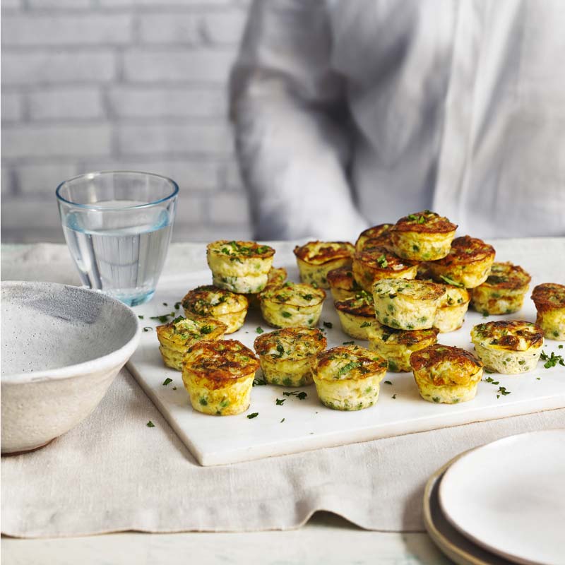 ViktVäktarna - Minifrittatas med ärter och mynta