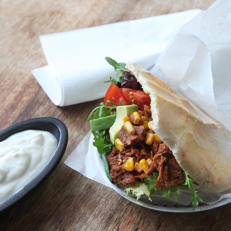 Foto av Pulled vegme i pitabröd från WW ViktVäktarna