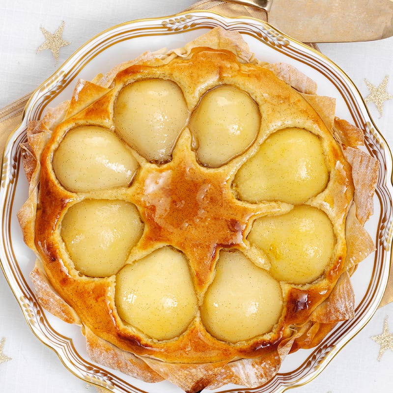 Photo of Pear & almond tart with vanilla glaze by WW