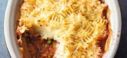 Spiced cottage pie with parsnip mash