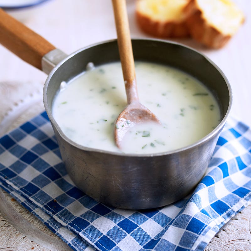 Photo of Cauliflower cheese soup with cheesy French bread by WW