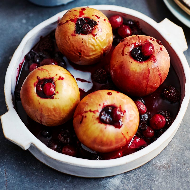 Photo of Baked apples with forest fruits & frozen yogurt by WW