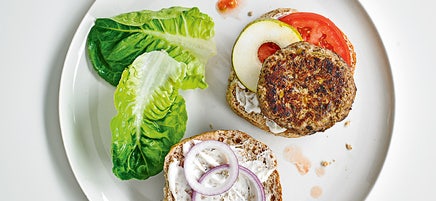 Pork & pear burgers