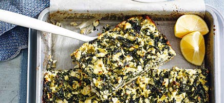 Swiss chard & rice slice