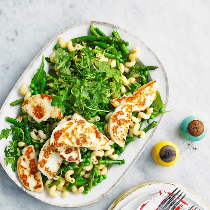 Photo of Pea, asparagus, rocket & halloumi pasta salad by WW