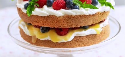 Fresh berry sponge
