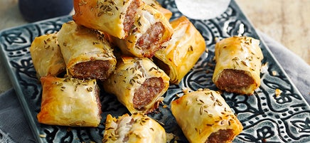 Filo sausage rolls