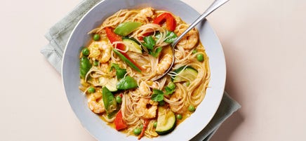 Prawn laksa soup