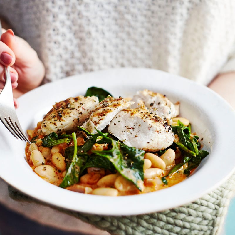 Photo of Chargrilled chicken with smoky beans & spinach by WW