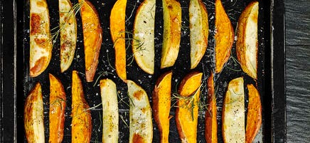 Herby potato wedges