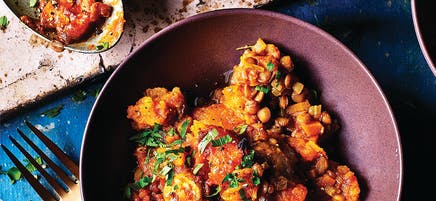 Moroccan-style vegan shepherd’s pie