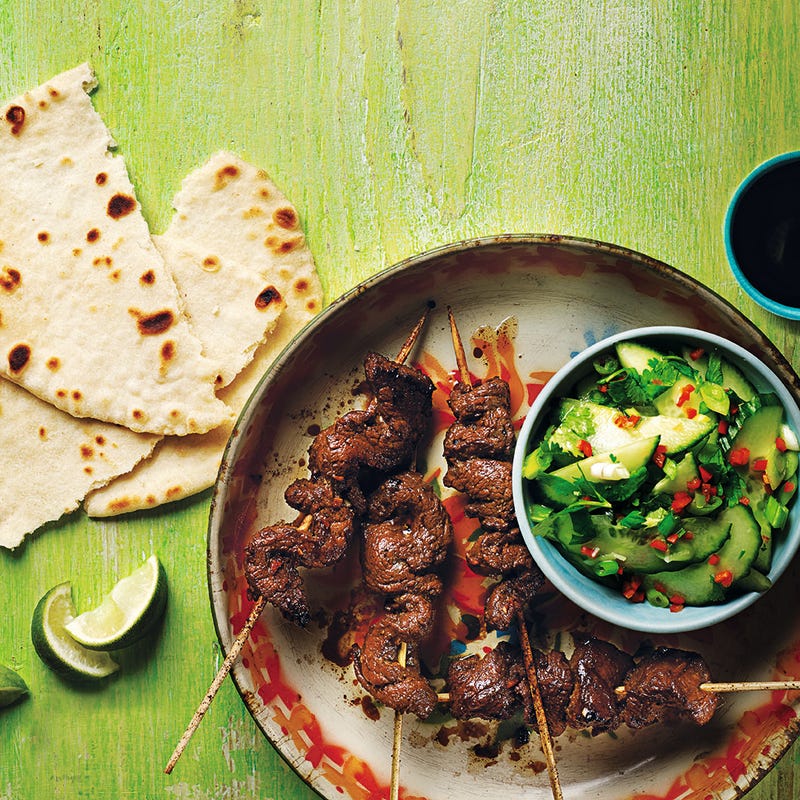 Photo of Fragrant beef skewers with roti by WW