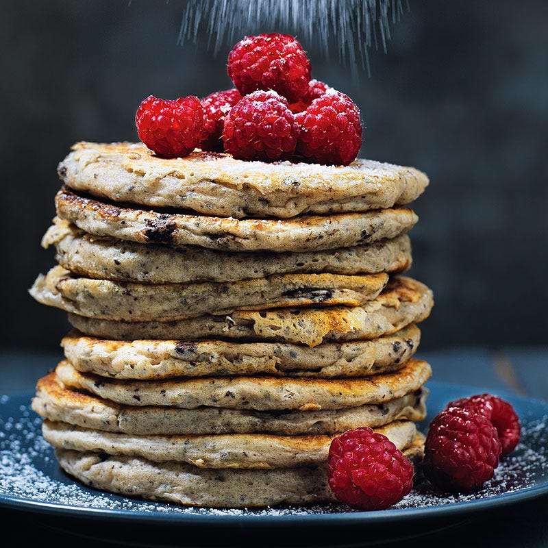 Photo of Chocolate chip & chia seed pancakes by WW