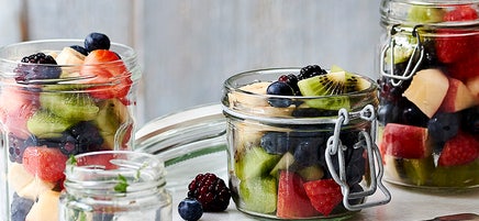 Fruit salad with mint & lime