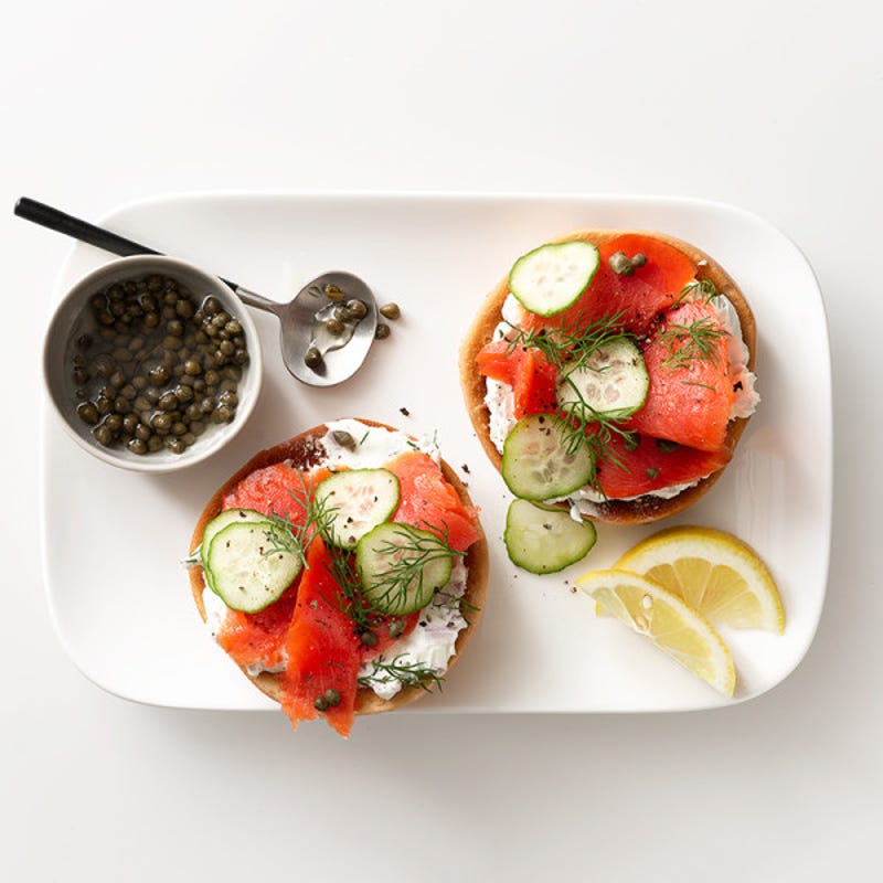 Photo of Smoked salmon & cucumber mini bagel by WW