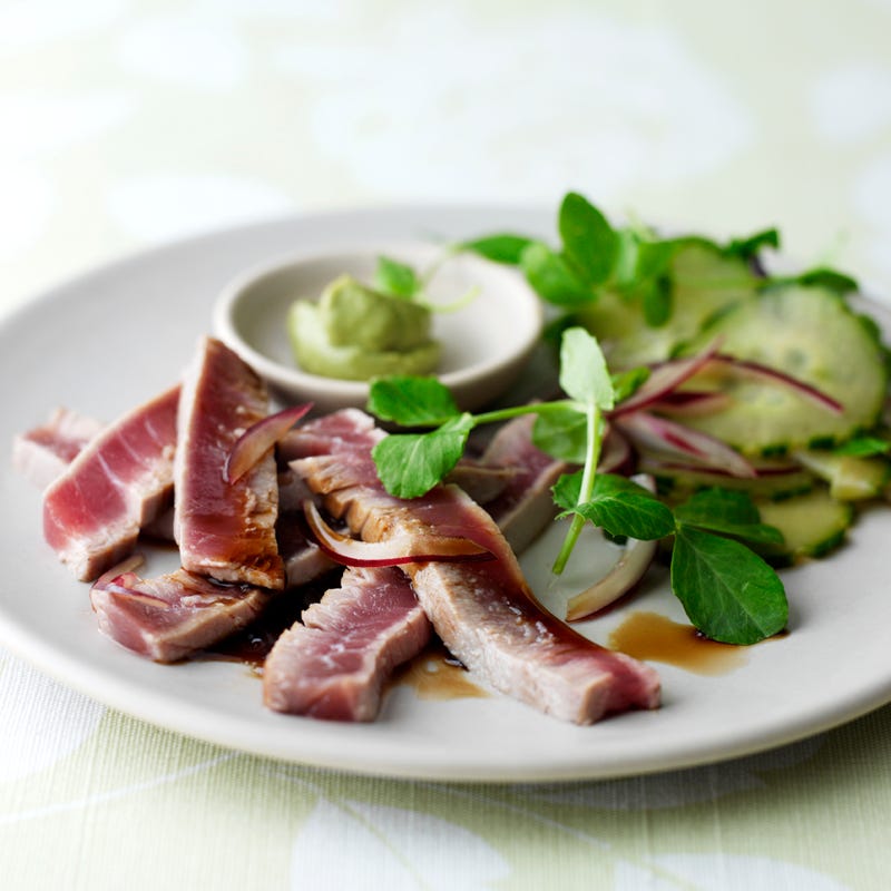 Photo of Seared tuna with cucumber salad & wasabi by WW
