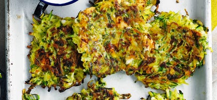 Courgette & feta fritters