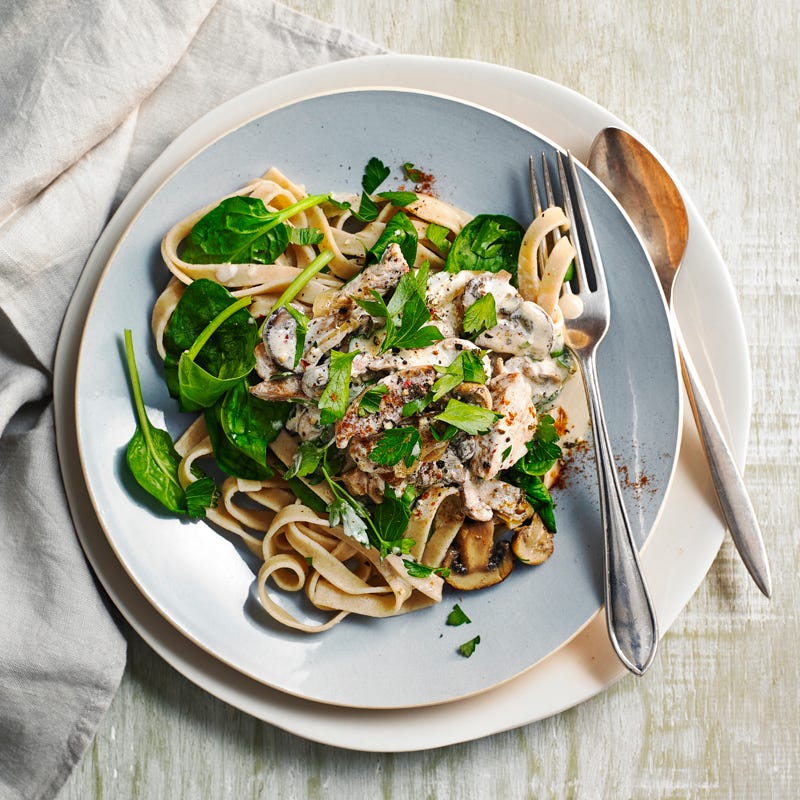Photo of Tagliatelle with pork & mushrooms by WW