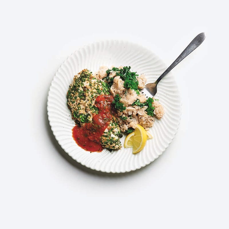 Photo of Crispy lemon & herb chicken with kale & cannellini mash by WW