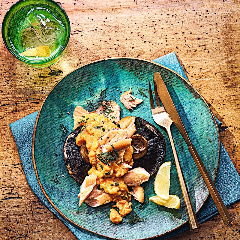 Photo of Scrambled eggs with mushrooms & smoked trout by WW