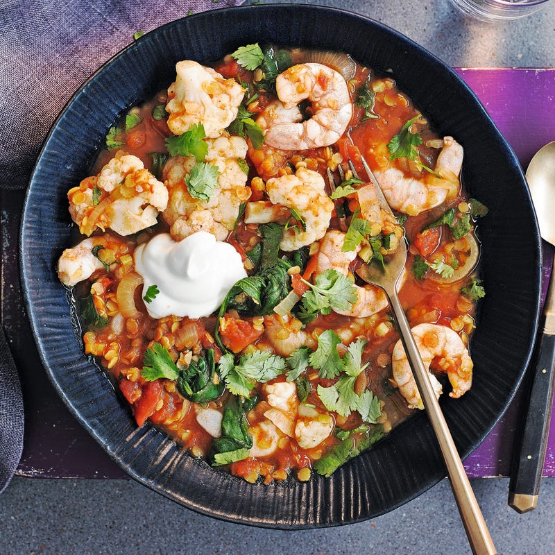 Photo of Prawn, red lentil & cauliflower curry by WW