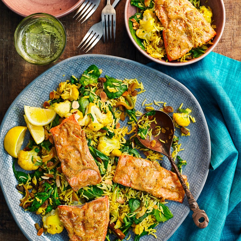 Photo of Tikka-spiced salmon with pilaf by WW
