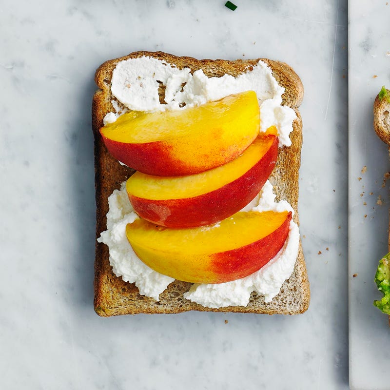 Photo of Ricotta & peach toast topper by WW