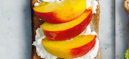 Ricotta & peach toast topper