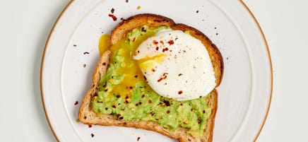 Poached egg & avocado on toast