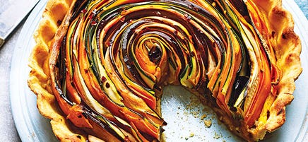 Spiral veggie pie