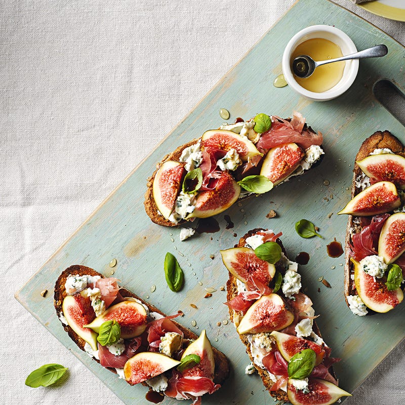 Photo of Prosciutto, fig, ricotta basil & honey bruschetta by WW