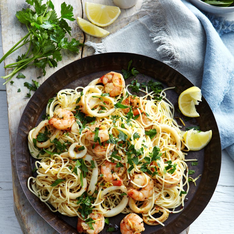 Photo of Lemon capellini with prawns & calamari by WW