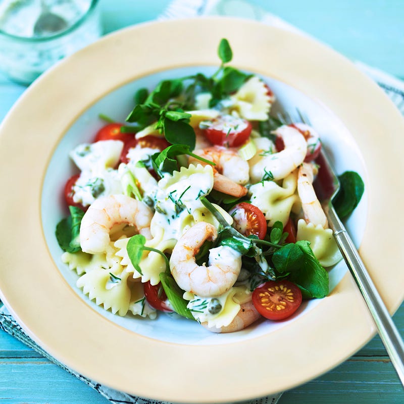 Photo of Farfalle with prawns, watercress & capers by WW