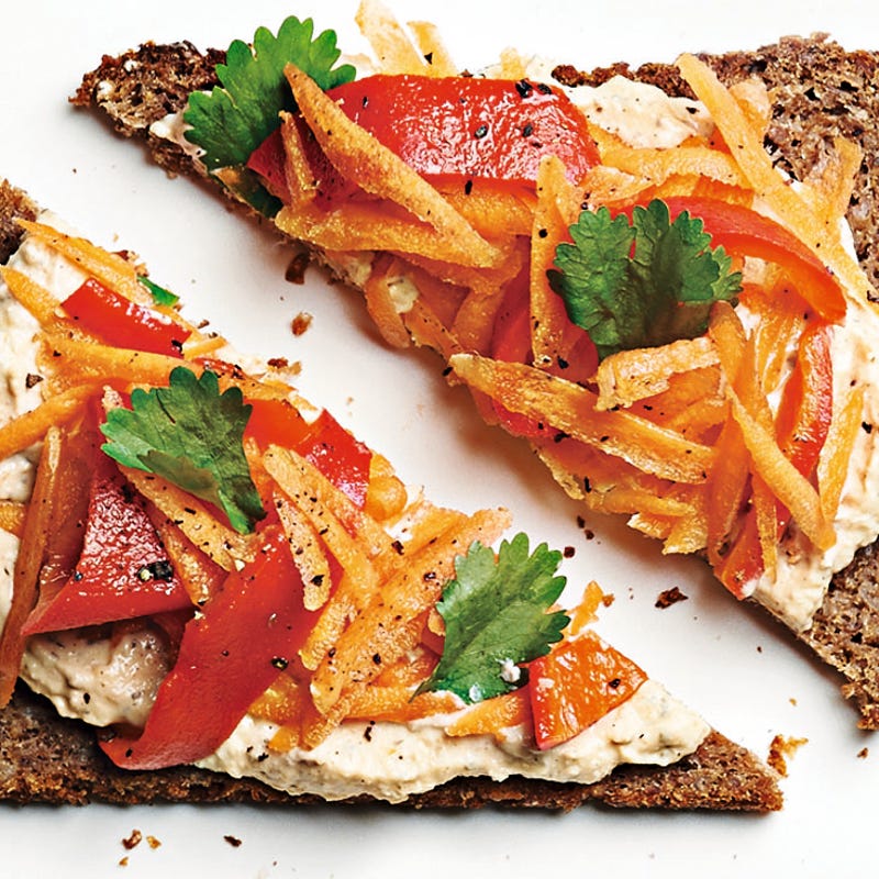 Photo of Houmous, roasted red pepper & carrot sandwich by WW