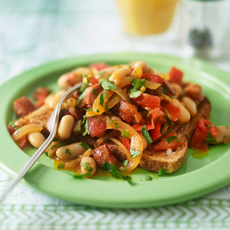 Photo of Cannellini beans & chorizo on toast by WW