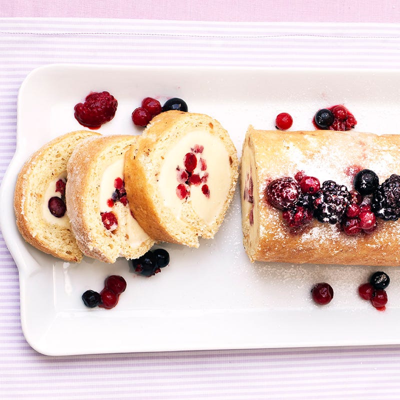 Photo of Mixed berry & hazelnut sponge roll by WW
