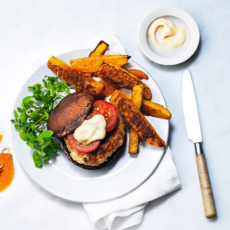 Photo of Turkey burgers with portobello buns by WW
