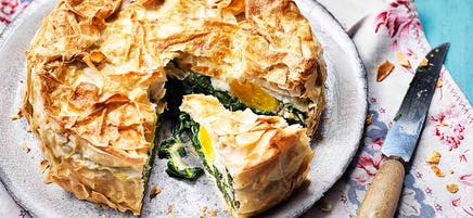 Spinach & egg pie