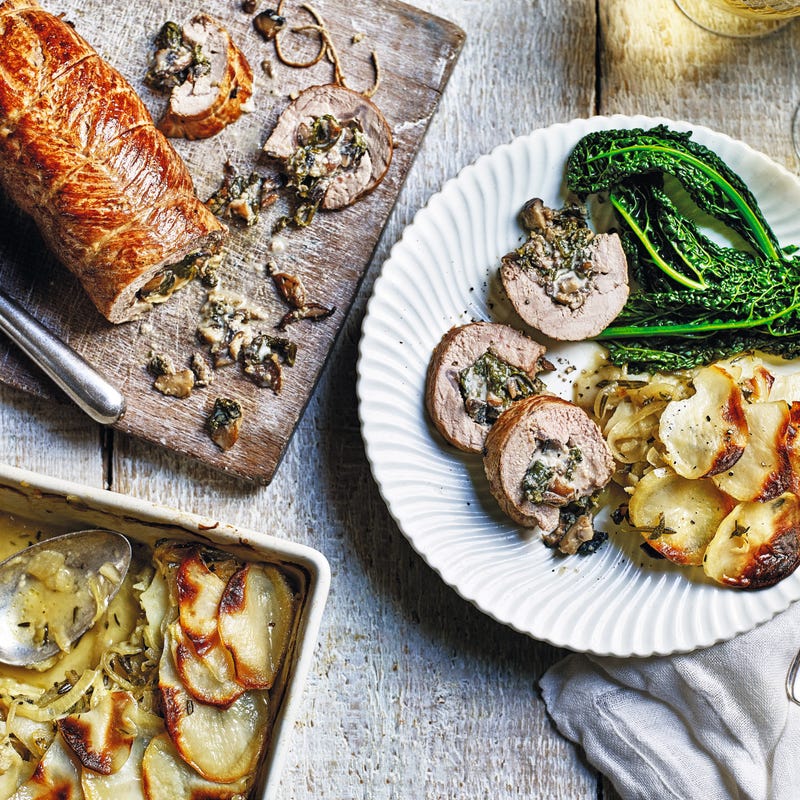 Photo of Wild mushroom & spinach stuffed pork loin by WW