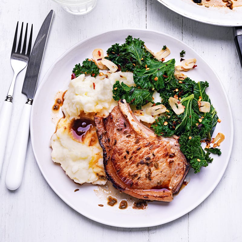 Photo of Fennel pork chops with apple mash by WW