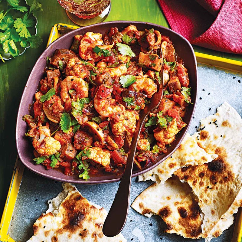 Photo of Quick prawn curry & 2-minute 'naan' by WW