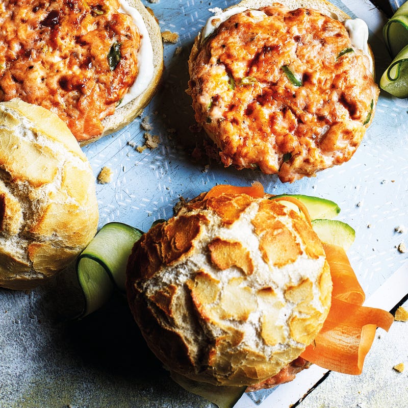 Photo of Salmon teriyaki burger with wasabi mayonnaise by WW