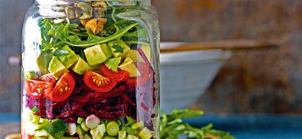 Vegan salad jar