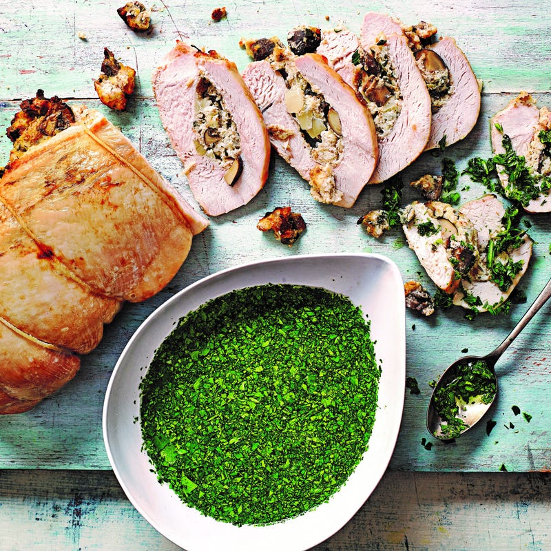 Photo of Mushroom & quark turkey roulade with parsley vinaigrette by WW