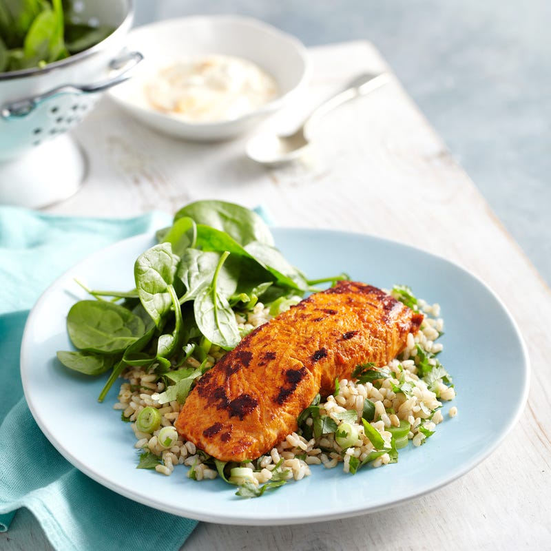 Photo of Tandoori salmon with lime pickle yogurt by WW