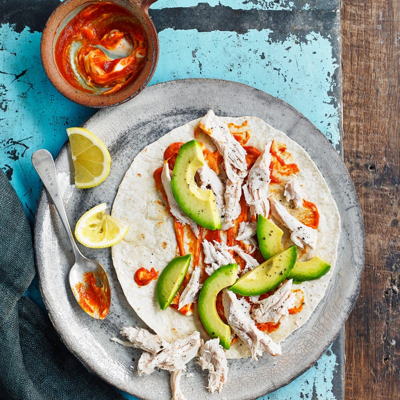 Photo of Chicken & avocado wrap with sriracha mayo by WW