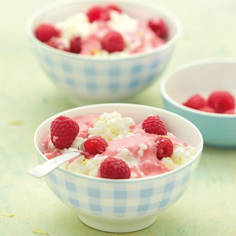 Milchreis mit Himbeeren